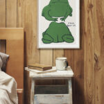 Rana ilustrada en vistas frontal y trasera