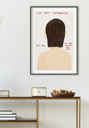 Obra minimalista con texto expresivo