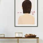 Obra minimalista con texto expresivo