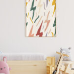 Ilustración de leopardo con patrones gráficos