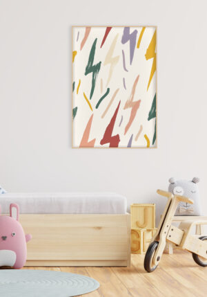 Ilustración de leopardo con patrones gráficos