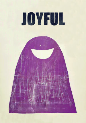 Arte gráfico alegre con tipografía llamativa