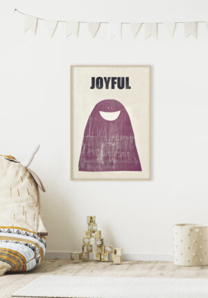 Arte gráfico alegre con tipografía llamativa