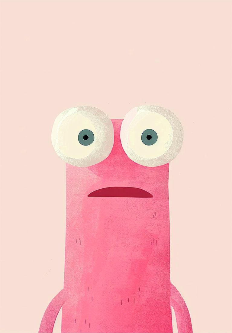 Personaje ilustrado en estilo caricatura