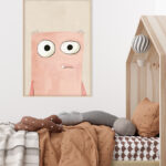 Personaje caricaturesco con ojos grandes