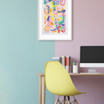 Composición abstracta en colores vibrantes