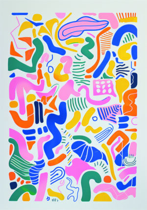 Patrón moderno en arte abstracto colorido