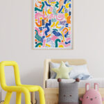 Patrón moderno en arte abstracto colorido