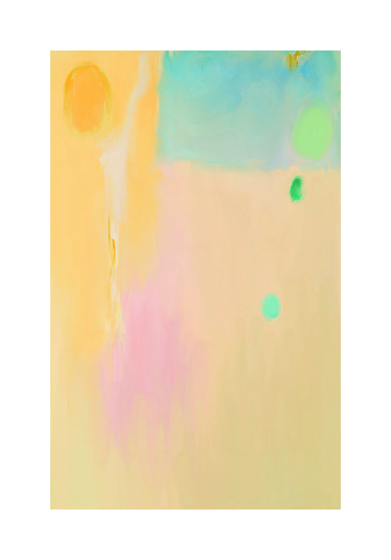 Lienzo abstracto en tonos pastel