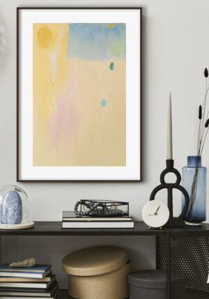 Lienzo abstracto en tonos pastel