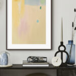 Lienzo abstracto en tonos pastel