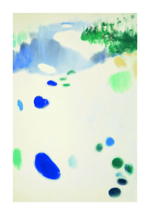 Pinceladas abstractas en azul y verde