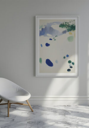 Pinceladas abstractas en azul y verde