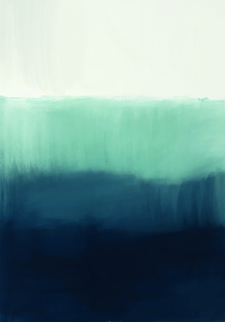 Arte abstracto moderno en azul y blanco