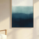 Arte abstracto moderno en azul y blanco