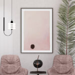 Pintura minimalista en rosa