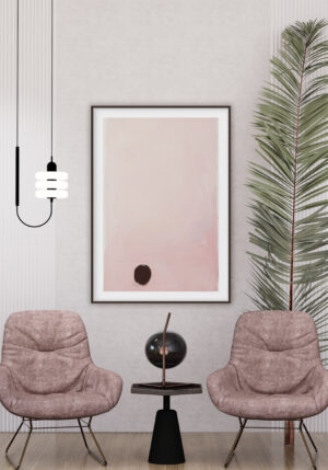Pintura minimalista en rosa
