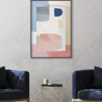 Composición abstracta en tonos pastel