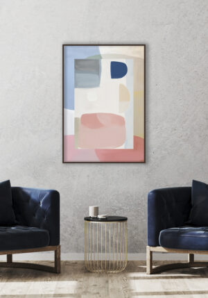 Composición abstracta en tonos pastel