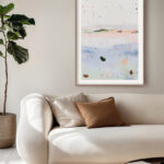 Paisaje abstracto en colores suaves