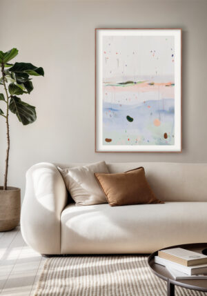 Paisaje abstracto en colores suaves