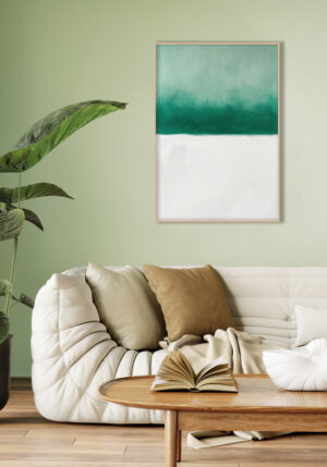 Gradiente abstracto en verde y blanco