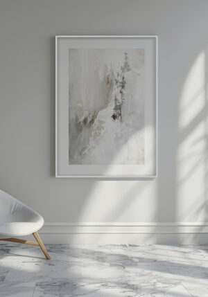Arte de Pared Abstracto en Tonos Neutros