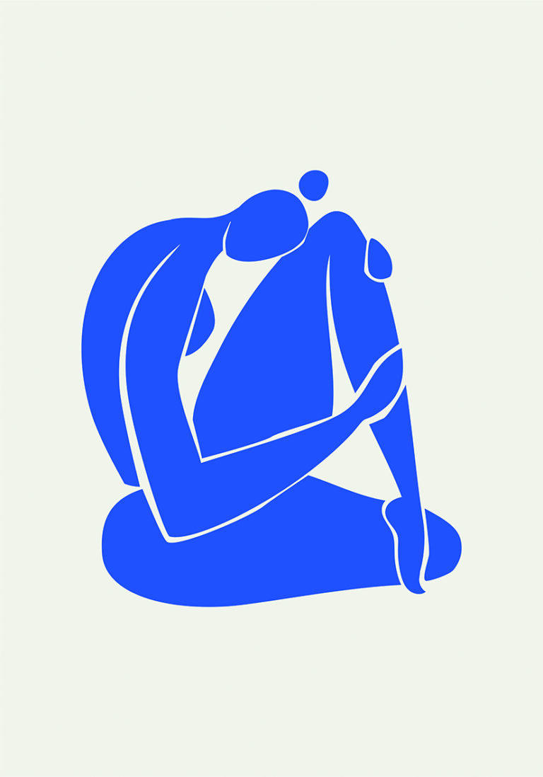 Silueta Azul Abstracta