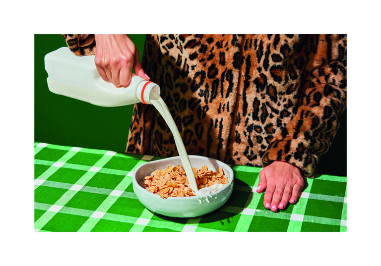 Leche Vertida sobre Cereal de Desayuno