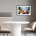 Concepto Creativo de Vinilo con Pizza