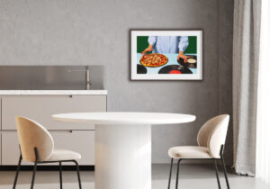 Concepto Creativo de Vinilo con Pizza