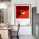 Diseño Minimalista de Café en Rojo Intenso