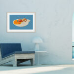 Nadadores Surreales sobre Huevo Frito