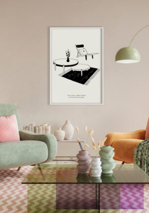 Ilustración Minimalista de Mobiliario