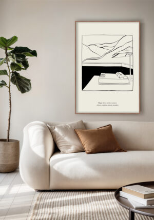 Dibujo Minimalista de Lounge Exterior