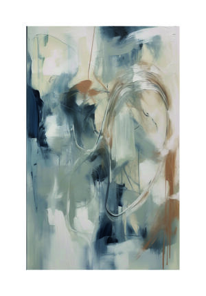 Lienzo Abstracto en Tonos Neutros