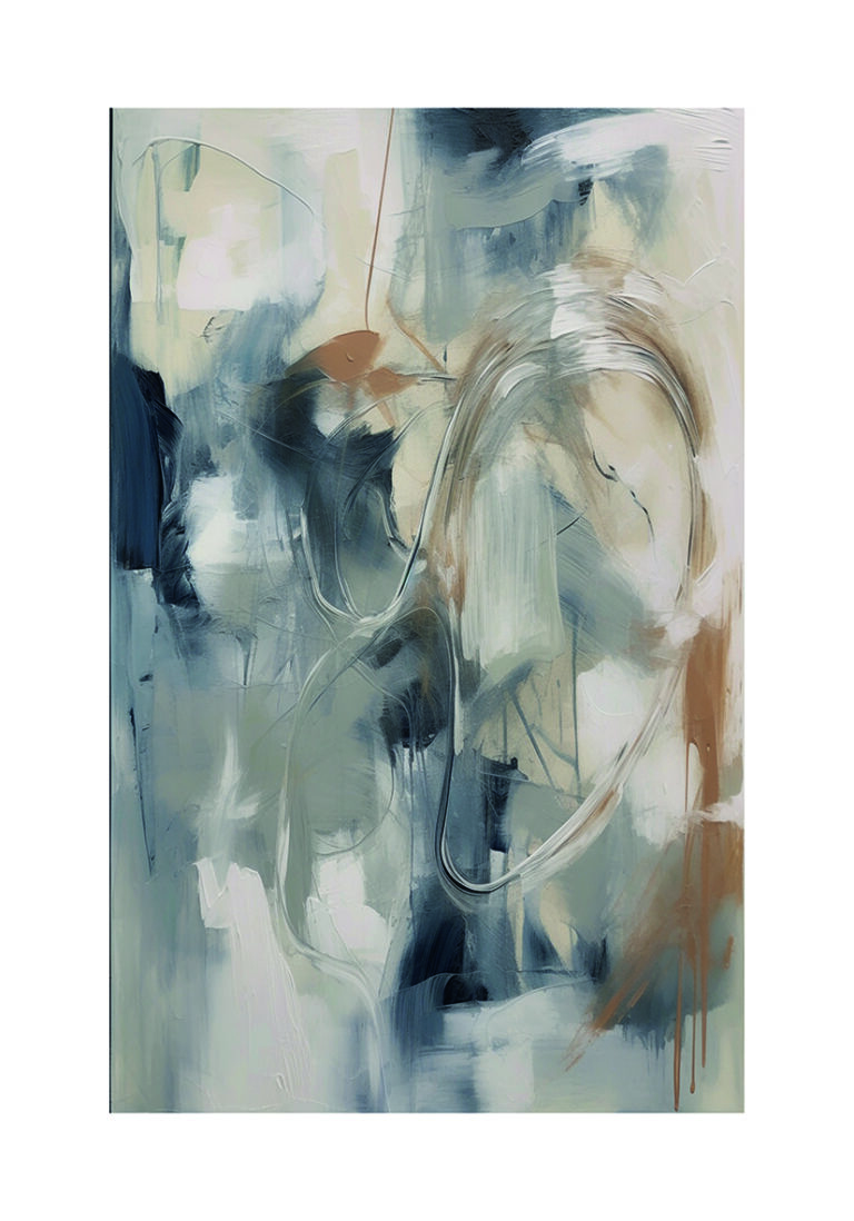 Lienzo Abstracto en Tonos Neutros