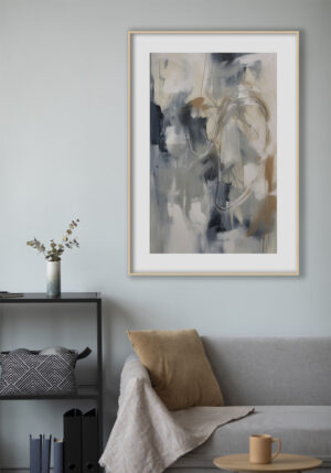 Lienzo Abstracto en Tonos Neutros