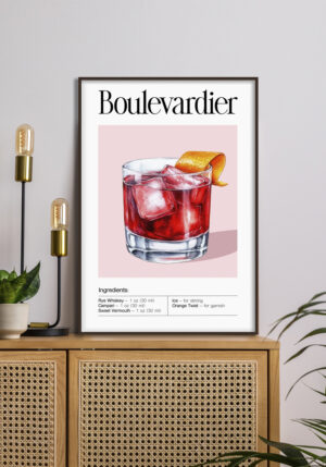 Ilustración de Cóctel Boulevardier Clásico