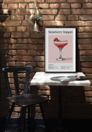 Receta Ilustrada de Daiquiri de Fresa