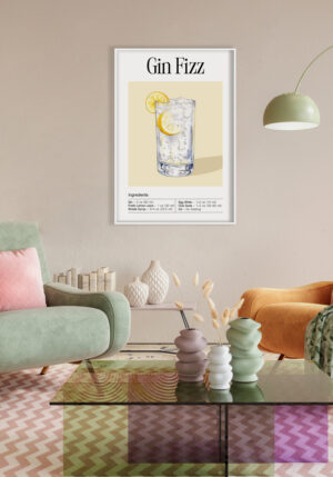 Ilustración del Cóctel Gin Fizz