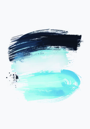 Pinceladas Abstractas en Azul y Negro