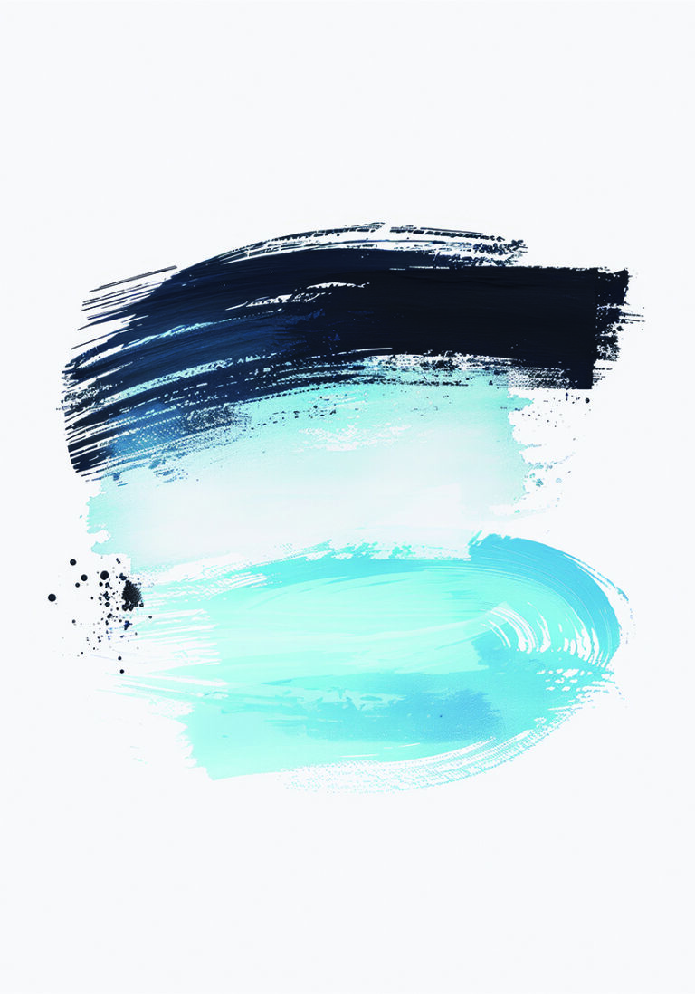 Pinceladas Abstractas en Azul y Negro