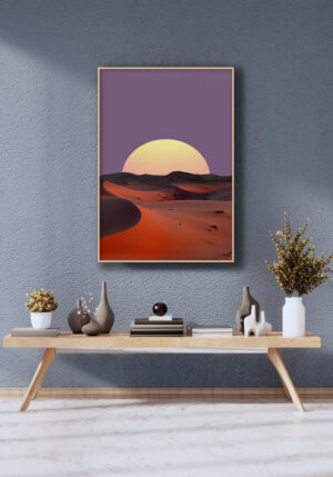 Atardecer sobre Paisaje Desértico Sereno