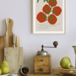 Ilustración Estilizada de Tomate con Texto