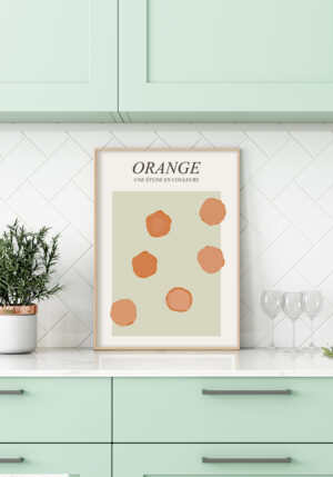 Estudio Abstracto de Color en Naranja Minimalista