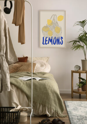 Ilustración Moderna de Limones en Red