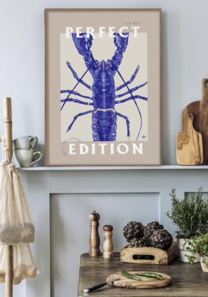 Ilustración Estilizada de Langosta Azul