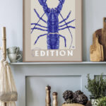 Ilustración Estilizada de Langosta Azul