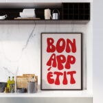 Arte Tipográfico Retro "Bon Appétit"